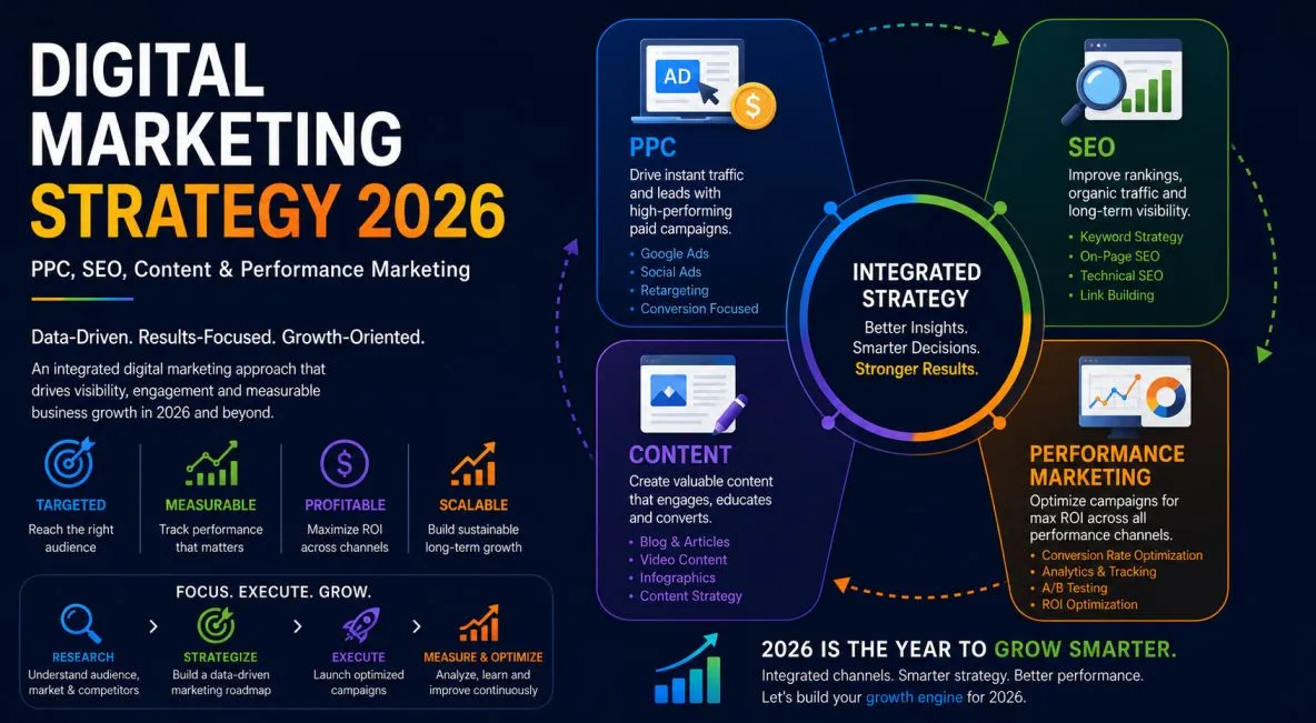 Digital Marketing Strategy 2026: PPC, SEO, Content & Performance Marketing — LeadScale Media Digital Marketing Agency India
